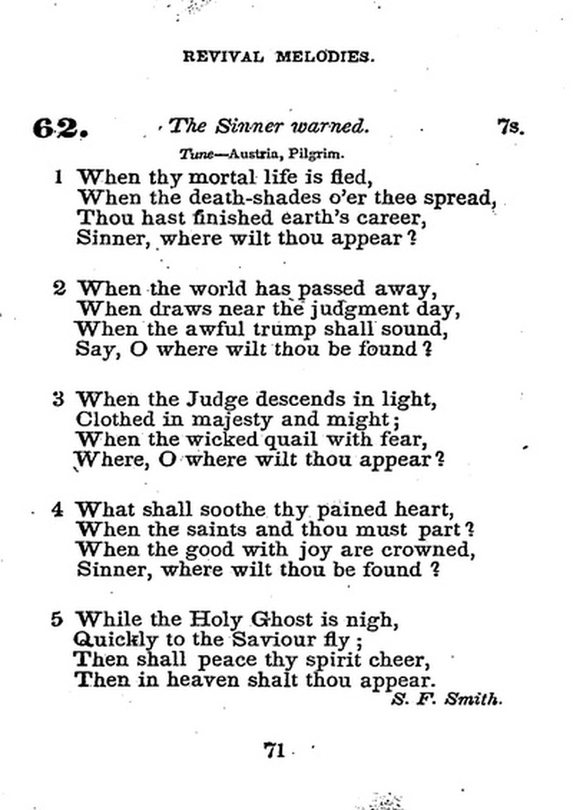 Conference Hymns. a new collection of hymns, designed especially for use in conference and prayer meetings, and family worship. page 85