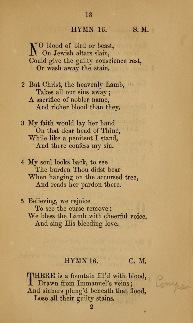 A Collection of Hymns page 13