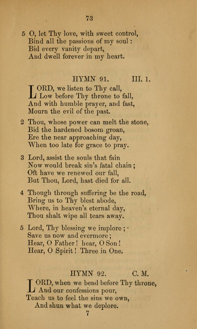 A Collection of Hymns page 73