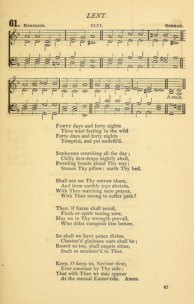 Church Hymnal page 67