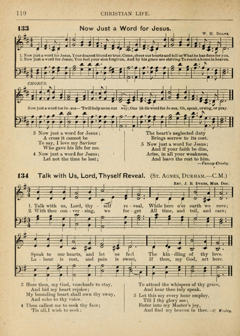 The Canadian Hymnal: a collection of hymns and music for Sunday schools, Epworth leagues, prayer and praise meetings, family circles, etc. (Revised and enlarged) page 110