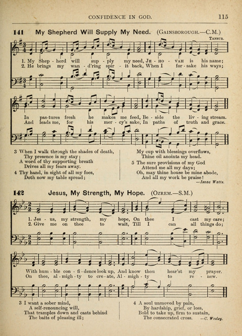 The Canadian Hymnal: a collection of hymns and music for Sunday schools, Epworth leagues, prayer and praise meetings, family circles, etc. (Revised and enlarged) page 115