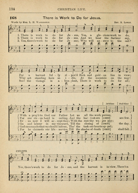 The Canadian Hymnal: a collection of hymns and music for Sunday schools, Epworth leagues, prayer and praise meetings, family circles, etc. (Revised and enlarged) page 134