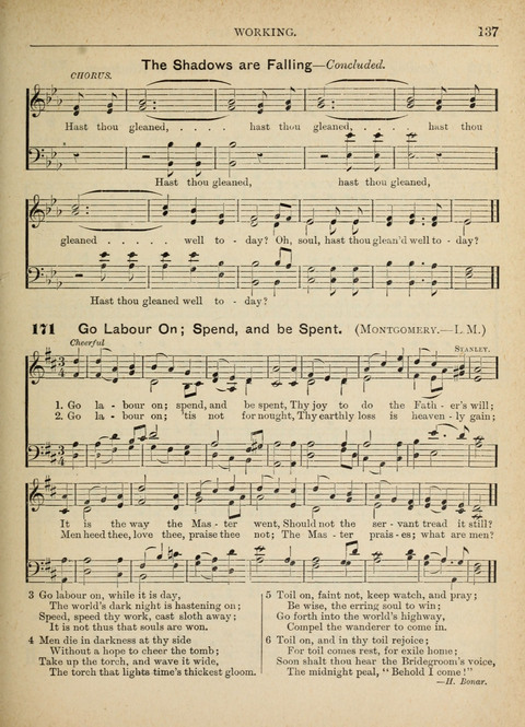 The Canadian Hymnal: a collection of hymns and music for Sunday schools, Epworth leagues, prayer and praise meetings, family circles, etc. (Revised and enlarged) page 137