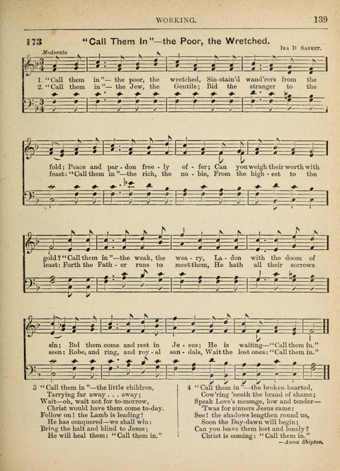 The Canadian Hymnal: a collection of hymns and music for Sunday schools, Epworth leagues, prayer and praise meetings, family circles, etc. (Revised and enlarged) page 139