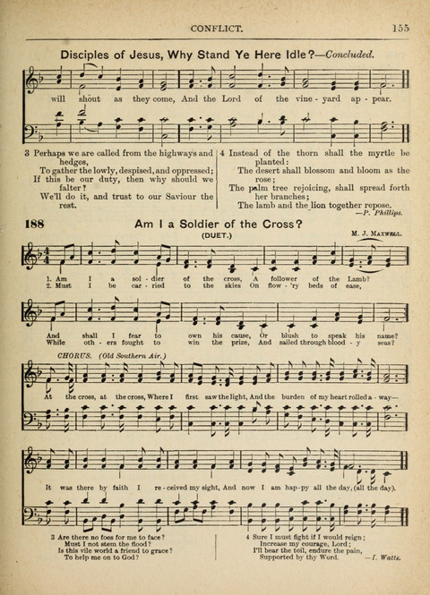 The Canadian Hymnal: a collection of hymns and music for Sunday schools, Epworth leagues, prayer and praise meetings, family circles, etc. (Revised and enlarged) page 155