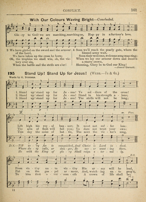The Canadian Hymnal: a collection of hymns and music for Sunday schools, Epworth leagues, prayer and praise meetings, family circles, etc. (Revised and enlarged) page 161