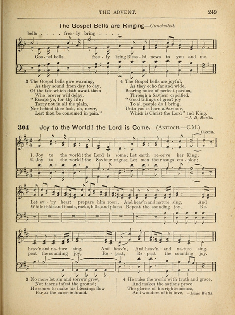 The Canadian Hymnal: a collection of hymns and music for Sunday schools, Epworth leagues, prayer and praise meetings, family circles, etc. (Revised and enlarged) page 249