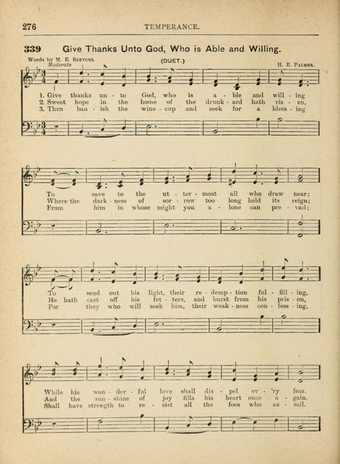 The Canadian Hymnal: a collection of hymns and music for Sunday schools, Epworth leagues, prayer and praise meetings, family circles, etc. (Revised and enlarged) page 276
