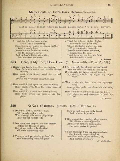 The Canadian Hymnal: a collection of hymns and music for Sunday schools, Epworth leagues, prayer and praise meetings, family circles, etc. (Revised and enlarged) page 291