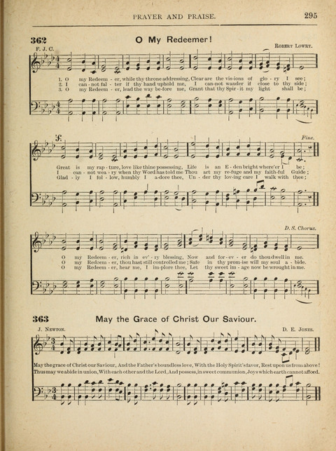 The Canadian Hymnal: a collection of hymns and music for Sunday schools, Epworth leagues, prayer and praise meetings, family circles, etc. (Revised and enlarged) page 295