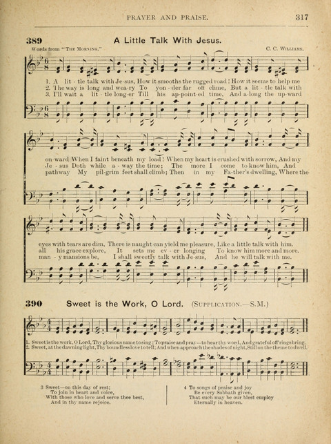 The Canadian Hymnal: a collection of hymns and music for Sunday schools, Epworth leagues, prayer and praise meetings, family circles, etc. (Revised and enlarged) page 317