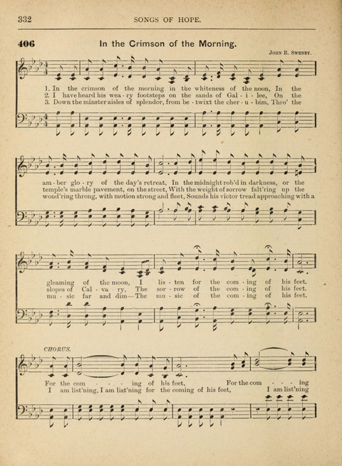 The Canadian Hymnal: a collection of hymns and music for Sunday schools, Epworth leagues, prayer and praise meetings, family circles, etc. (Revised and enlarged) page 332