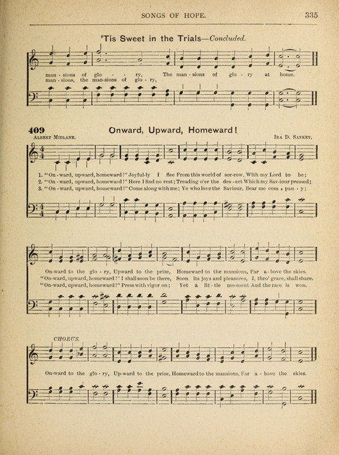The Canadian Hymnal: a collection of hymns and music for Sunday schools, Epworth leagues, prayer and praise meetings, family circles, etc. (Revised and enlarged) page 335