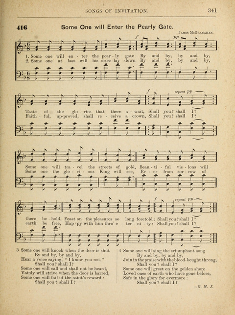 The Canadian Hymnal: a collection of hymns and music for Sunday schools, Epworth leagues, prayer and praise meetings, family circles, etc. (Revised and enlarged) page 341