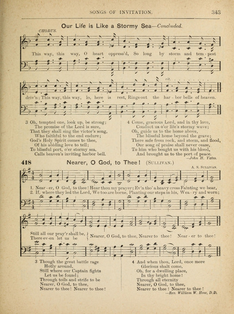 The Canadian Hymnal: a collection of hymns and music for Sunday schools, Epworth leagues, prayer and praise meetings, family circles, etc. (Revised and enlarged) page 343