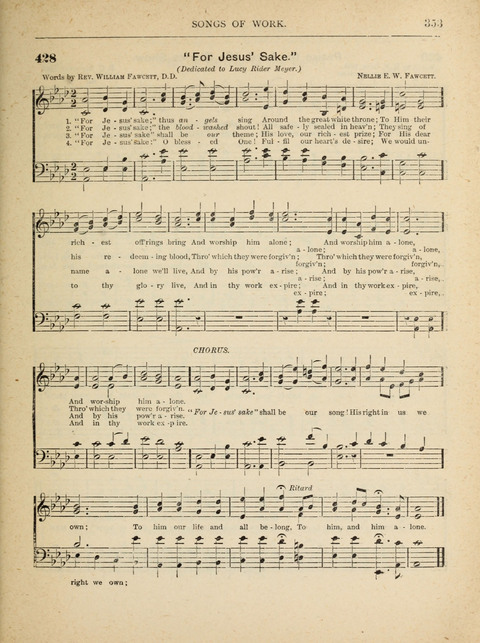The Canadian Hymnal: a collection of hymns and music for Sunday schools, Epworth leagues, prayer and praise meetings, family circles, etc. (Revised and enlarged) page 353