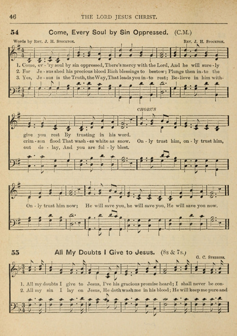 The Canadian Hymnal: a collection of hymns and music for Sunday schools, Epworth leagues, prayer and praise meetings, family circles, etc. (Revised and enlarged) page 46