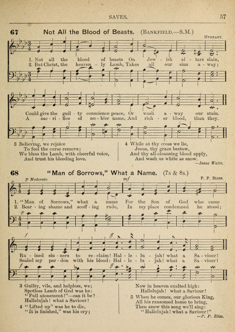 The Canadian Hymnal: a collection of hymns and music for Sunday schools, Epworth leagues, prayer and praise meetings, family circles, etc. (Revised and enlarged) page 57
