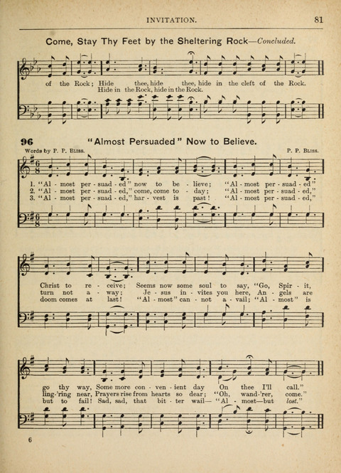 The Canadian Hymnal: a collection of hymns and music for Sunday schools, Epworth leagues, prayer and praise meetings, family circles, etc. (Revised and enlarged) page 81