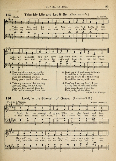 The Canadian Hymnal: a collection of hymns and music for Sunday schools, Epworth leagues, prayer and praise meetings, family circles, etc. (Revised and enlarged) page 95