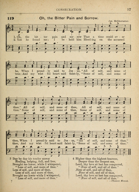 The Canadian Hymnal: a collection of hymns and music for Sunday schools, Epworth leagues, prayer and praise meetings, family circles, etc. (Revised and enlarged) page 97
