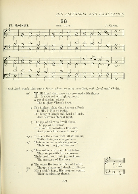 The Church Hymnary page 109