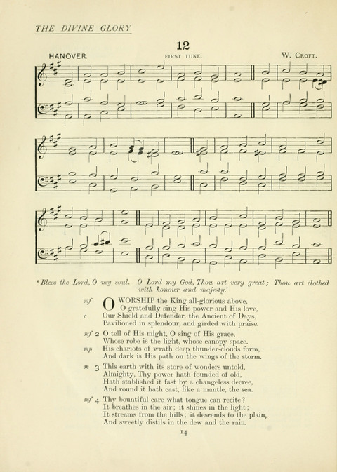 The Church Hymnary page 14