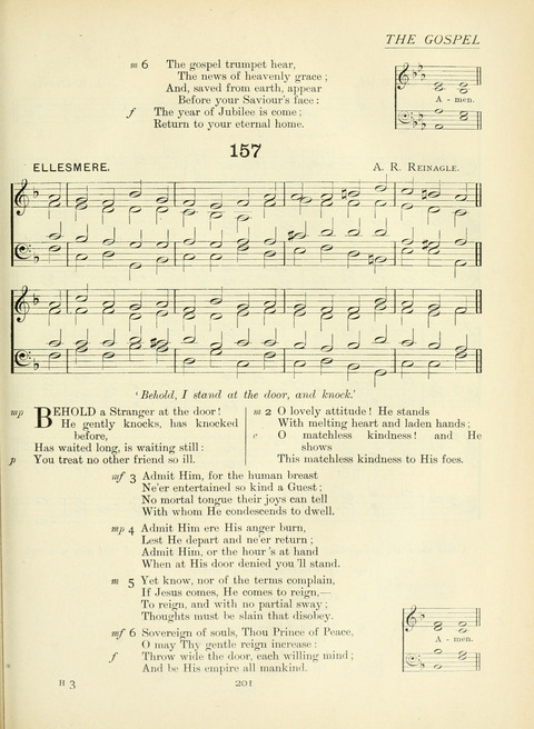 The Church Hymnary page 201