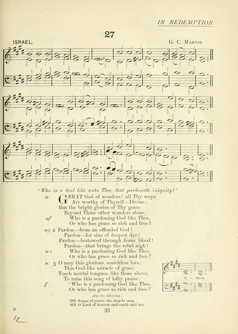 The Church Hymnary page 33