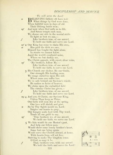 The Church Hymnary page 335