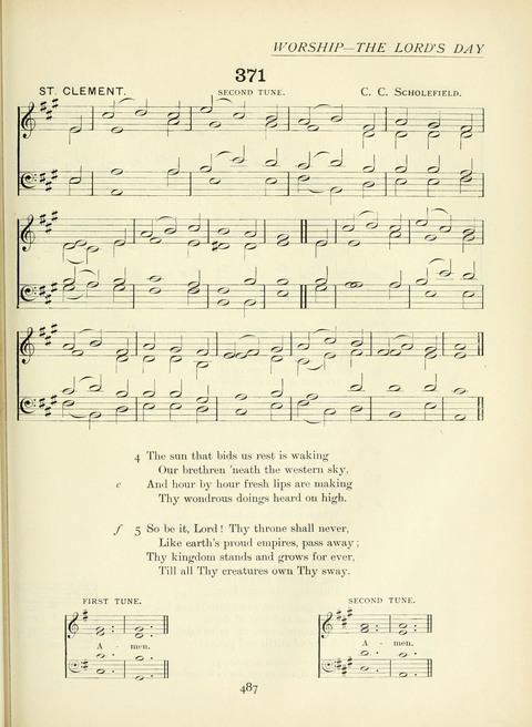 The Church Hymnary page 487