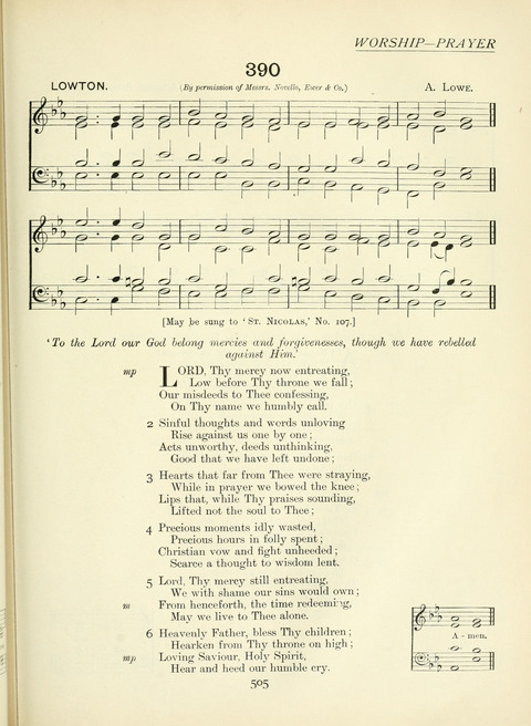 The Church Hymnary page 505