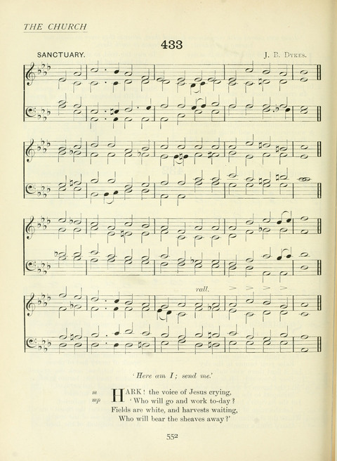 The Church Hymnary page 552