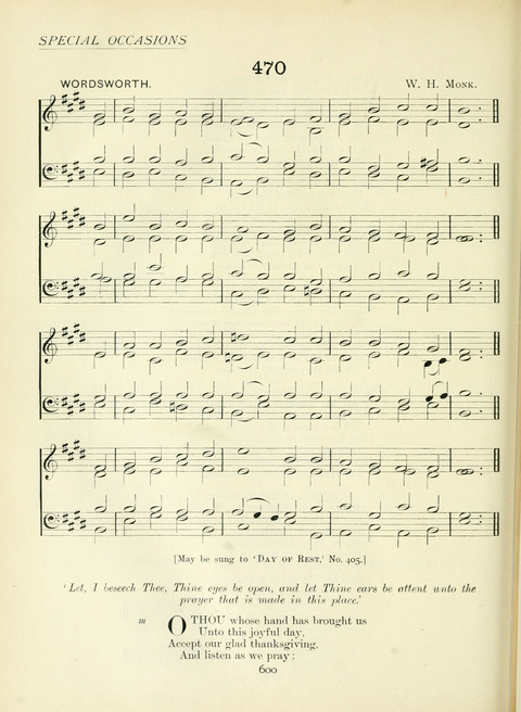 The Church Hymnary page 600