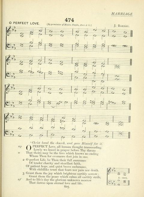 The Church Hymnary page 605