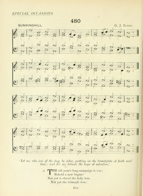 The Church Hymnary page 612