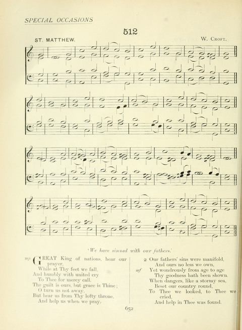 The Church Hymnary page 652