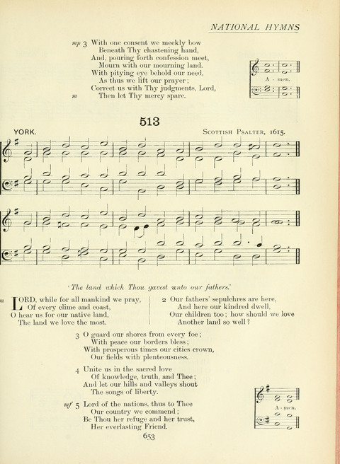 The Church Hymnary page 653