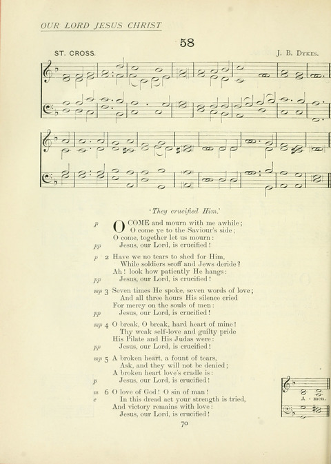 The Church Hymnary page 70
