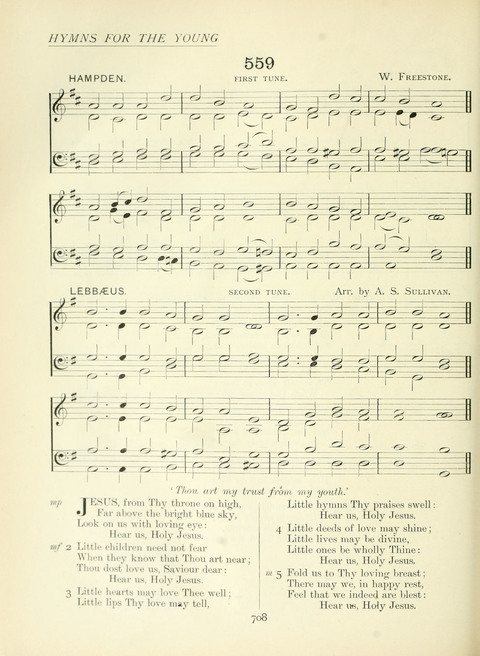 The Church Hymnary page 708