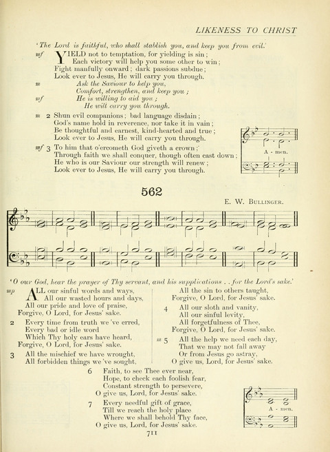 The Church Hymnary page 711