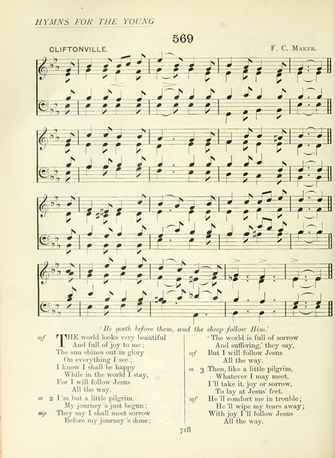 The Church Hymnary page 718