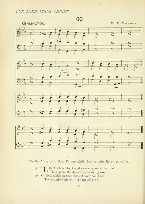 The Church Hymnary page 72