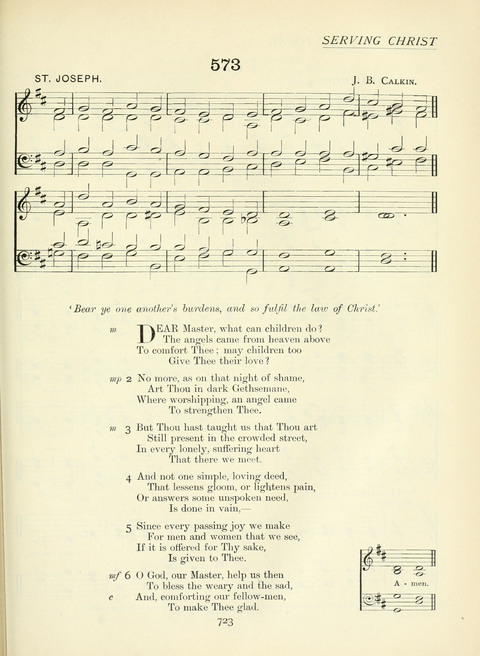 The Church Hymnary page 723