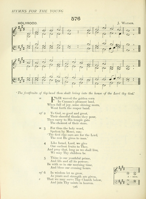 The Church Hymnary page 726