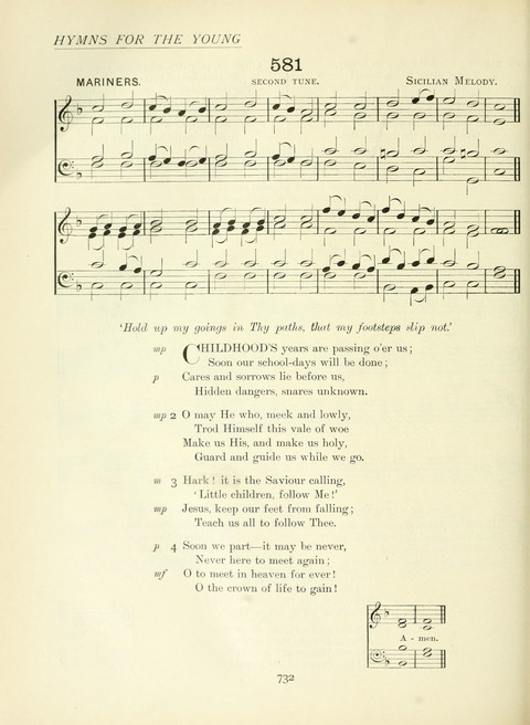 The Church Hymnary page 732