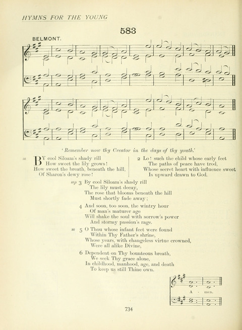 The Church Hymnary page 734