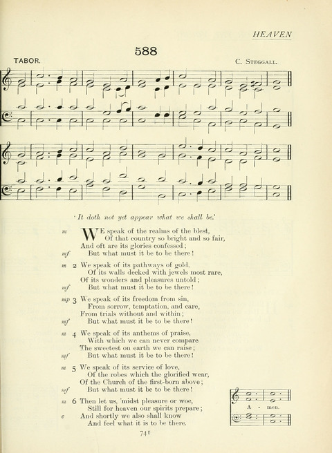 The Church Hymnary page 741