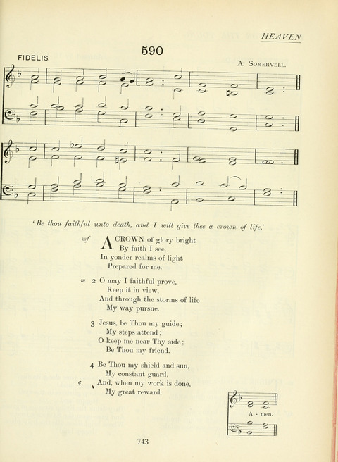 The Church Hymnary page 743
